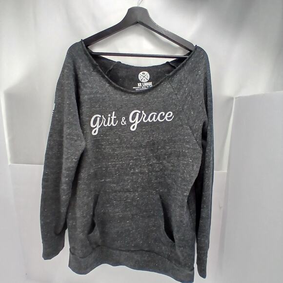 RWB Grit & Grace Sweatshirt/USA /Grunge/Comfy/Patriotic/2X/ Rock/Hip-Hop/Retro - Picture 1 of 8